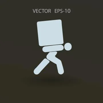 Flat icon of dilivery. vector illustration Stock Illustration