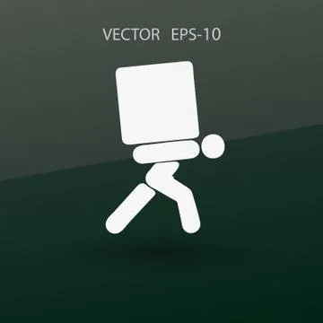 Flat icon of dilivery. vector illustration Stock Illustration