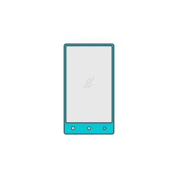 Flat icon doodle cartoon hand phone tablet vector Stock Illustration