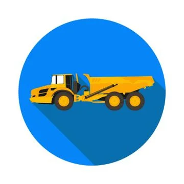 Flat icon dump truck Stock Illustration