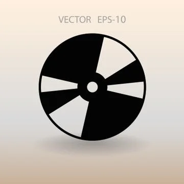 Flat  icon of DVD disc. vector illustration Stock Illustration