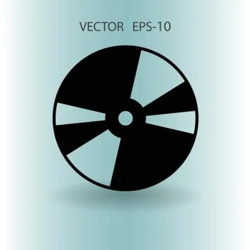 Flat  icon of DVD disc. vector illustration Stock Illustration