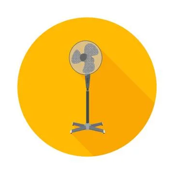 Flat icon electric fan Stock Illustration