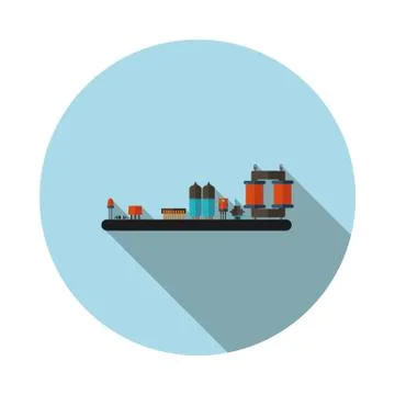 Flat icon is an electronic  radio components Stock Illustration