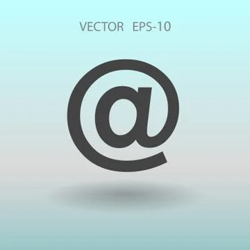 Flat icon of email. vector illustration Stock Illustration