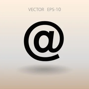 Flat icon of email. vector illustration Stock Illustration