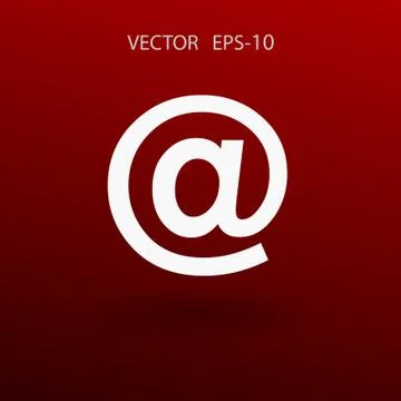 Flat icon of email. vector illustration Stock Illustration