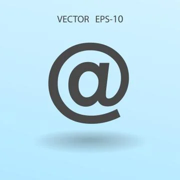 Flat icon of email. vector illustration Stock Illustration