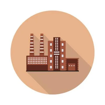 Flat icon factory Stock Illustration