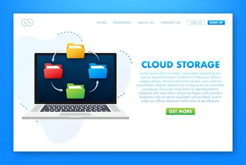 Flat icon with file exchange. Flat digital vector illustration. Cloud storage Stock Illustration