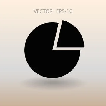 Flat icon of finance graph. vector illustration Stock Illustration