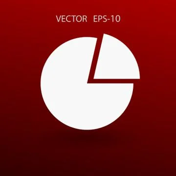 Flat icon of finance graph. vector illustration Stock Illustration