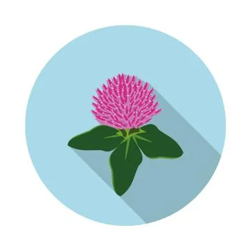 Flat icon flower clover Stock Illustration