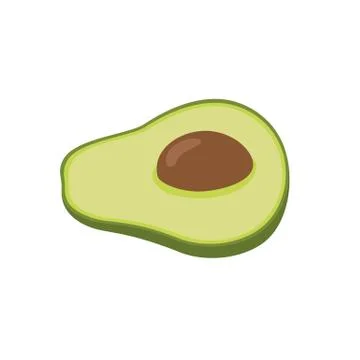 Flat icon fruit avocado Stock Illustration