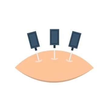 Flat Icon  Getting An Acupuncture icon Stock Illustration