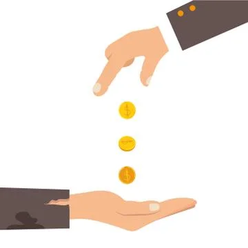 Flat icon, give alms, Vector Illustration EPS 8 Stock Illustration