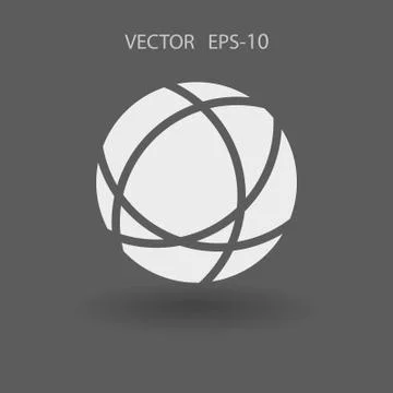 Flat icon of globe. vector illustration Stock Illustration