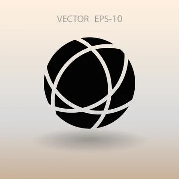 Flat icon of globe. vector illustration Stock Illustration