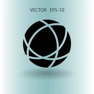 Flat icon of globe. vector illustration Stock Illustration