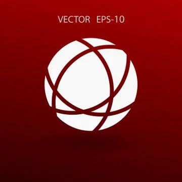 Flat icon of globe. vector illustration Stock Illustration