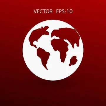 Flat icon of globe. vector illustration 스톡 일러스트