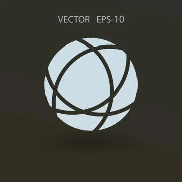 Flat icon of globe. vector illustration Stock Illustration