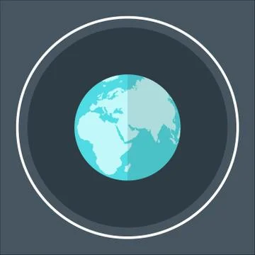 Flat Icon Globe. vector illustration Stock Illustration