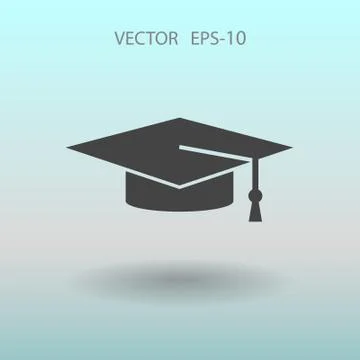 Flat  icon of graduate. vector illustration 스톡 일러스트