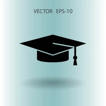 Flat  icon of graduate. vector illustration 스톡 일러스트