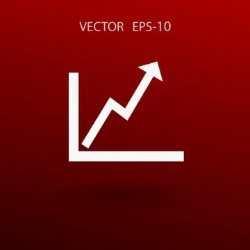 Flat icon of graph. vector illustration Stock Illustration