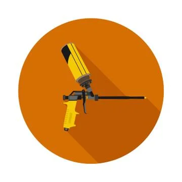 Flat icon gun for foam Stock Illustration