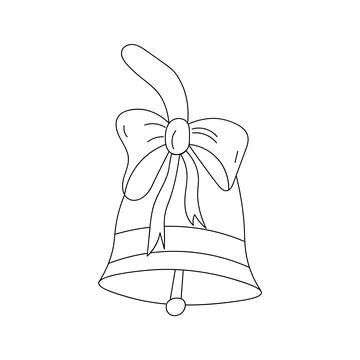 Flat icon of hand bell vector illustration. Stock Illustration