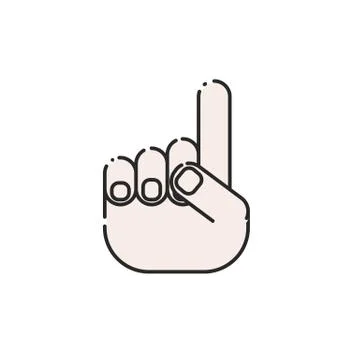 Flat icon of a hand. Thumbs up. Stock Illustration
