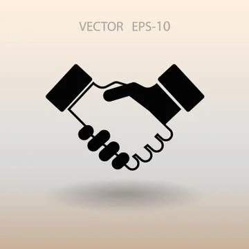 Flat  icon of heandshake. vector illustration Stock Illustration