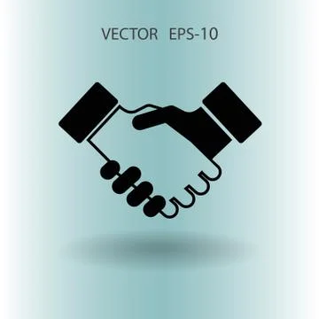 Flat  icon of heandshake. vector illustration Stock Illustration