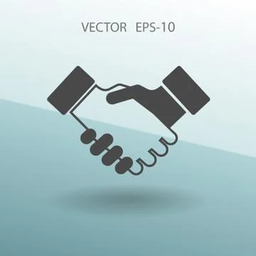 Flat  icon of heandshake. vector illustration Stock Illustration