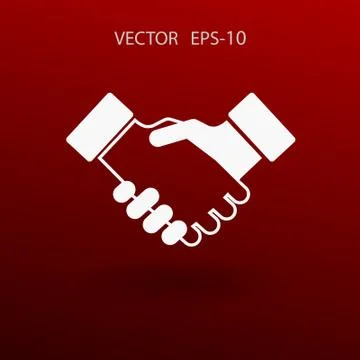 Flat  icon of heandshake. vector illustration Stock Illustration
