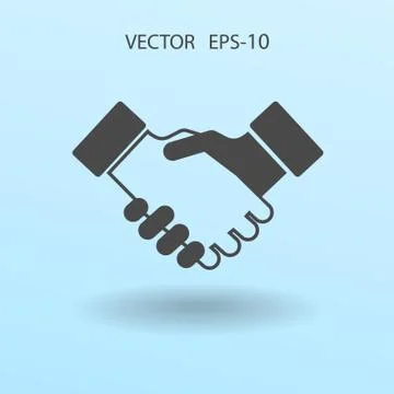 Flat  icon of heandshake. vector illustration Stock Illustration