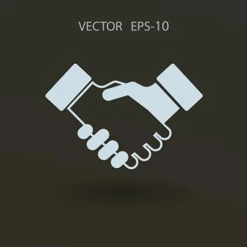 Flat  icon of heandshake. vector illustration Illustrazione stock