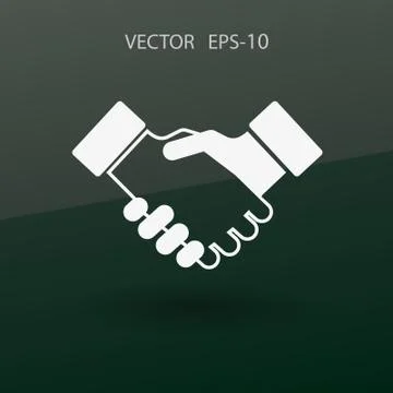 Flat  icon of heandshake. vector illustration Stock Illustration