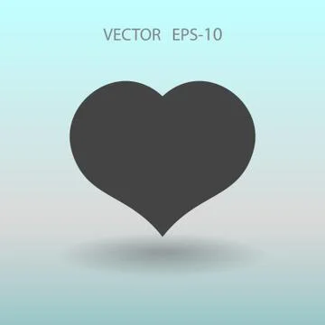 Flat icon of heart. vector illustration Stock Illustration