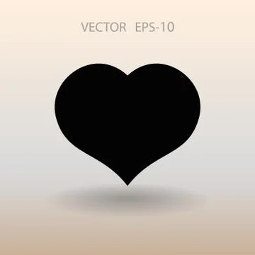 Flat icon of heart. vector illustration Stock Illustration