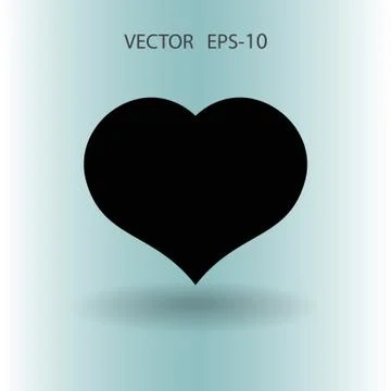 Flat icon of heart. vector illustration Stock Illustration
