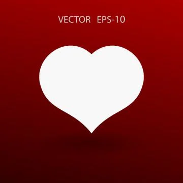 Flat icon of heart. vector illustration Stock Illustration