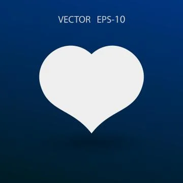 Flat icon of heart. vector illustration Stock Illustration
