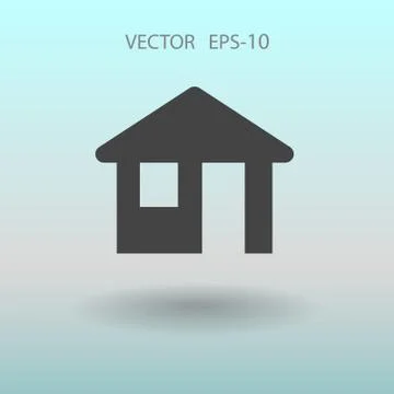 Flat icon of home. vector illustration Stock Illustration