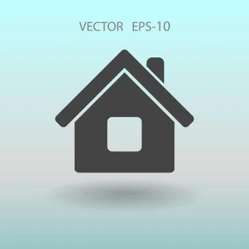 Flat icon of home. vector illustration Stock Illustration