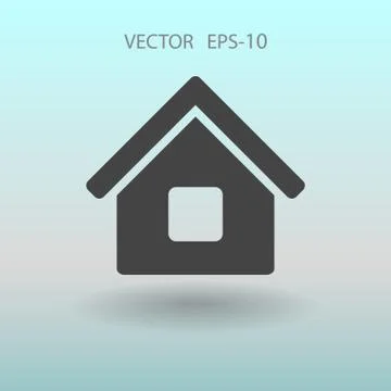 Flat icon of home. vector illustration Stock Illustration
