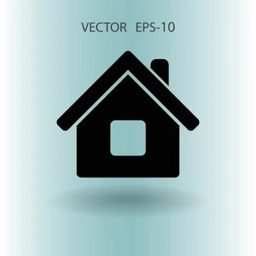 Flat icon of home. vector illustration Stock Illustration
