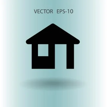 Flat icon of home. vector illustration Stock Illustration